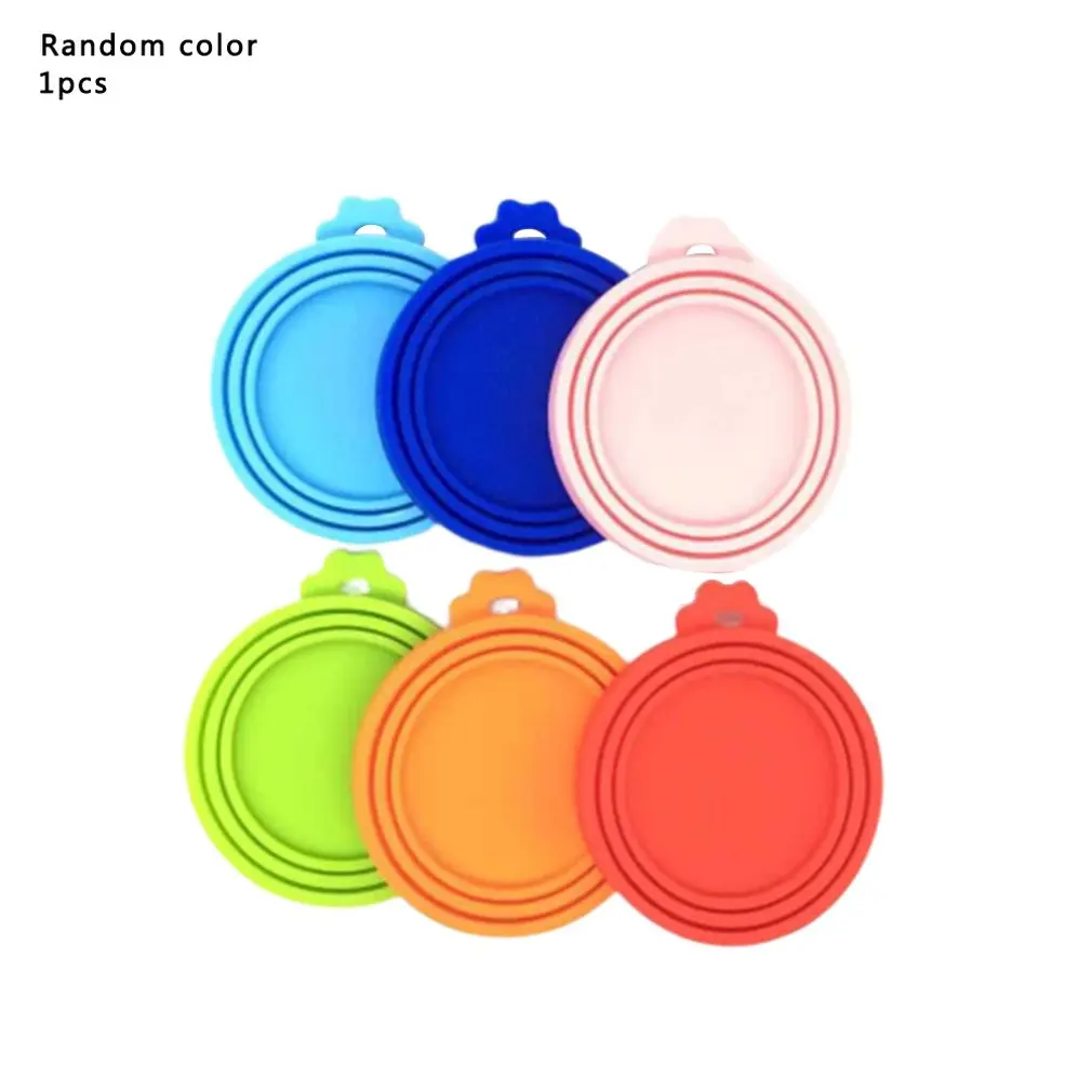 Silicone Fresh-Keeping Cover Multi-Function Pet Silicone Canned Lid Cat Dog Food Seal Cover Fresh Cover Three-In-One