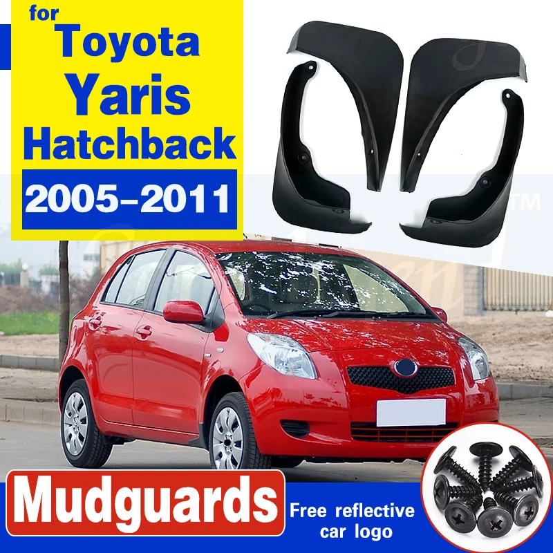 Mud Flaps For Toyota Yaris Hatchback Hatch 2005-2011 Vitz Daihatsu Charade Mudflaps Splash Guards Mudguards 2006 2007 2008 2009