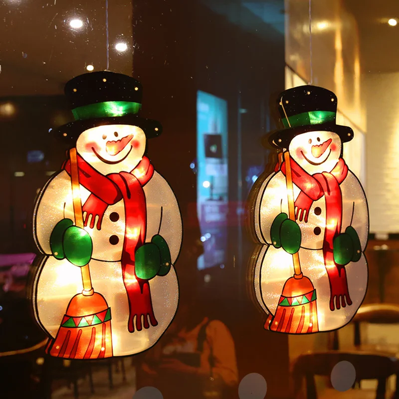 2020 decoração de natal led luzes da noite árvore natal santa forma boneco de neve lâmpada iluminação para o ano novo navidad loja decoração para