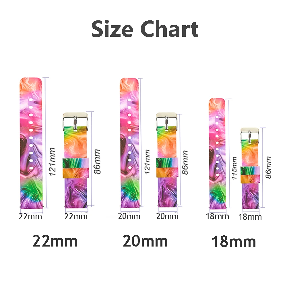 18mm 20mm 22mm Watch Strap for Huawei Amazfit GT GTR GTS 2 3 Mini Pro Stratos 2 3 Bip S U Pro Ticwatch 2 S E Band Bracelet