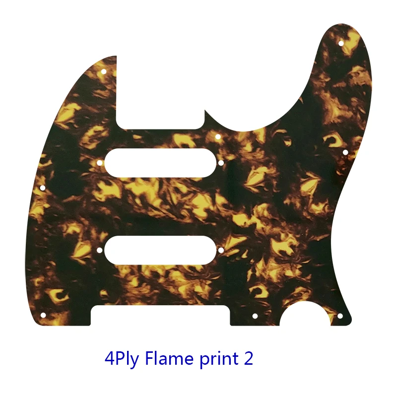 Pleroo Custom Guitar Parts For US 62 Nashville 2 St Single Pickups Tele Telecaster Guitar Pickguard Scratch Plate Flame Pattern