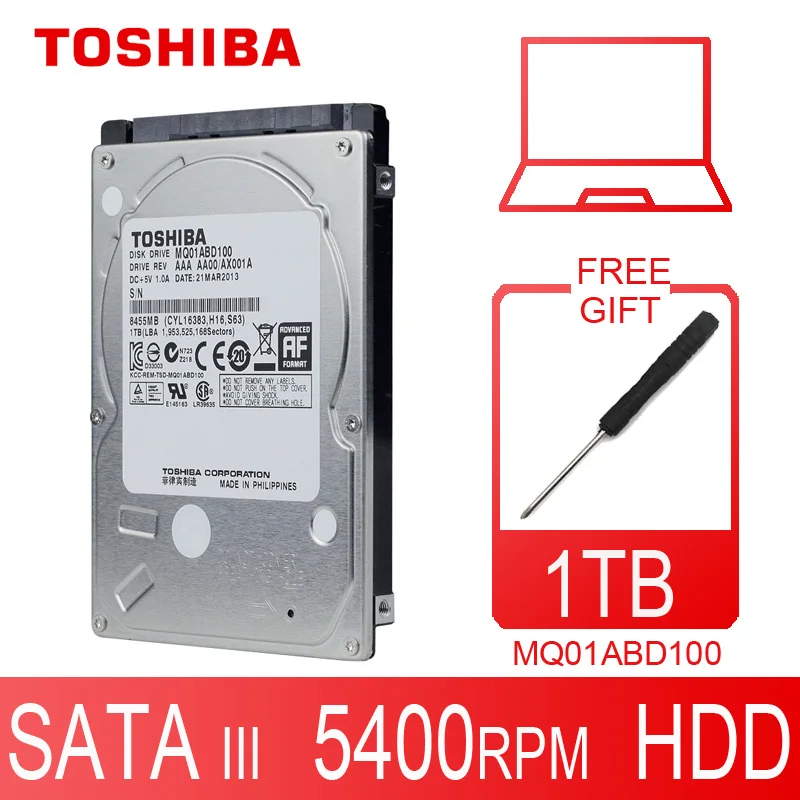 Жесткий Диск TOSHIBA для ноутбука, жесткий диск 1 ТБ 1000 Гб 1000G HDD HD 2,5 