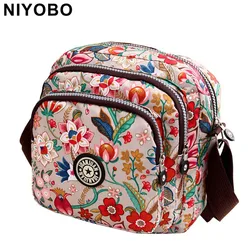 Bolsas mensageiro vintage para mulheres, estampada de flores, bolsas de ombro casuais múmia, carteira pequena, feminina, nova moda, 2022