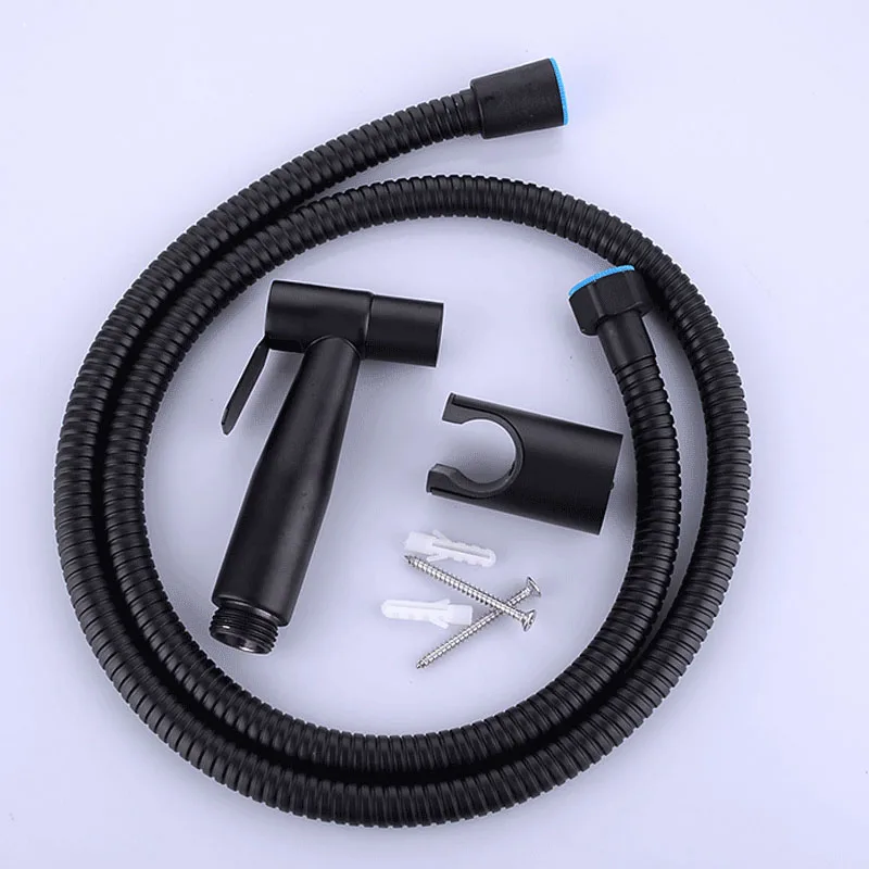 Black Bidet Toilet Sprayer Hygienic Shower Tap Stainless Steel Hand Shower Wall Mount Bidets Faucet Bathroom accessories