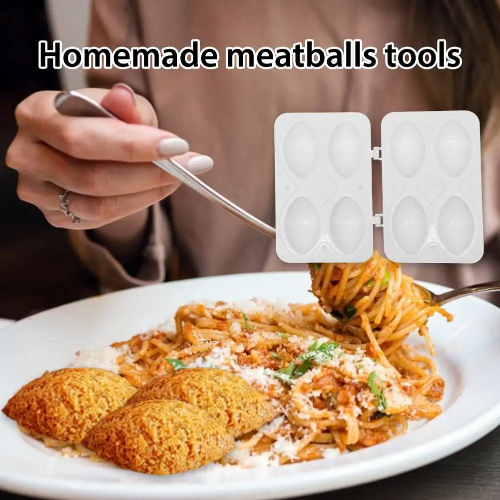 4 Holes Manual Meatball Maker Meatloaf Mold Press Minced Meat Processor Patty Cake Desserts Pie Baking Accessories Kitchen Tool