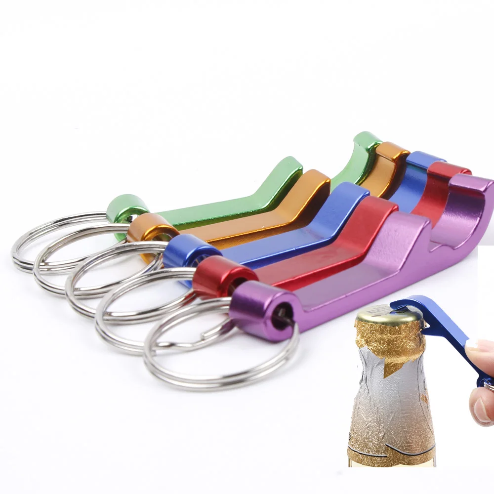 Tragbarer Bierflaschenöffner, Schlüsselanhänger, 4-in-1-Tasche, Aluminium, Bierflaschenöffner, Dose, 5 Farben, Hochzeit, Party, Gastgeschenke – Detail 5