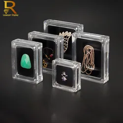Creative Transparent Jewelry Display Box Necklace Pendant Case Acrylic Showing Case Holder Jewelry Gift Box Trinket Box