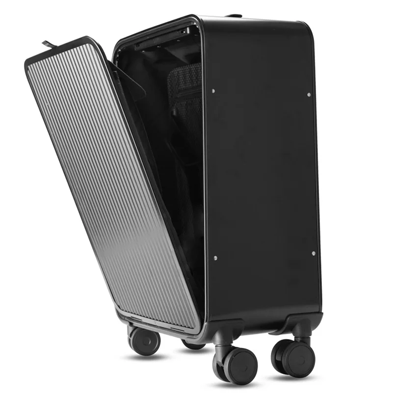 Imagem -02 - Alumínio-magnésio Alloy Rolling Bagagem Mala de Negócios Rodas Trolley Case Marca de Luxo 100 16 20 24 Polegada Tamanho Alta Qualidade