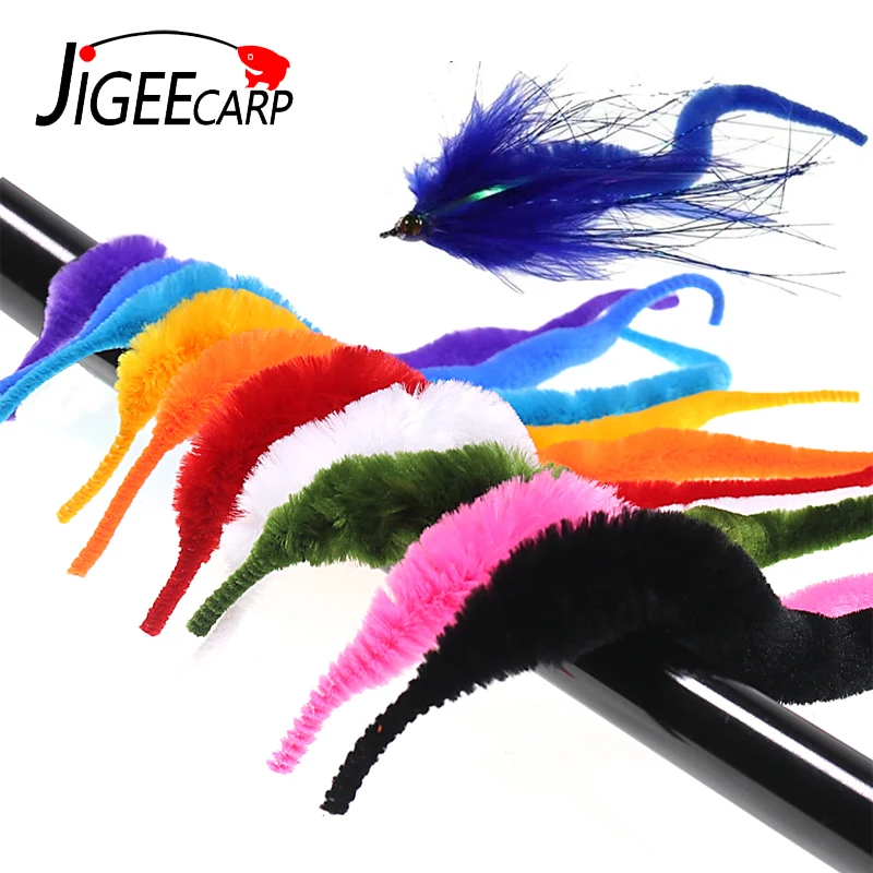 5pcs 12 Color Fly Tying Mangum Dragon Tail – Der ultimative Fang für Pike, Muskie und Salzwasserfische