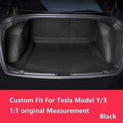 Tesla Model 3 Y Custom Fit Trunk Mat Car Interior Accessories Durable Leather Carpet For Tesla Frunk Mat White