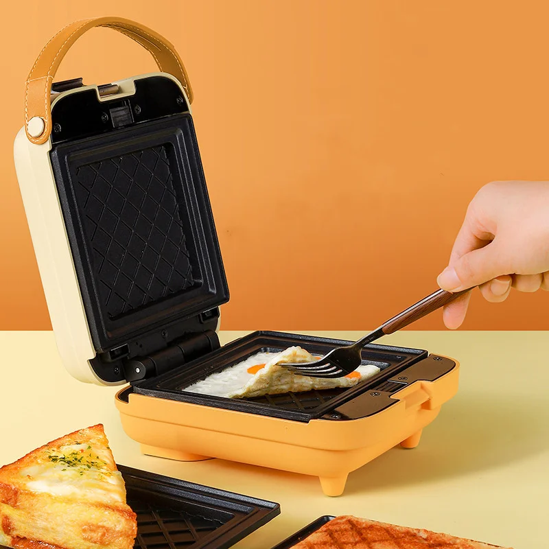 เครื่องปิ้งขนมปังอัตโนมัติอาหารเช้าแบบพกพาเครื่องทำแซนวิชไฟฟ้าวาฟเฟิล Non Stick Multifunctional Home Drop Shipping MB20