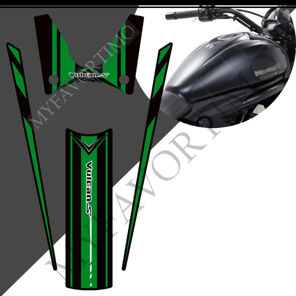 For Kawasaki VULCAN S 650 VN650 VULCAN-S Motorcycle Tank Pad Stickers Decals Oil Gas Fuel Protector Fairing Fender Windshield