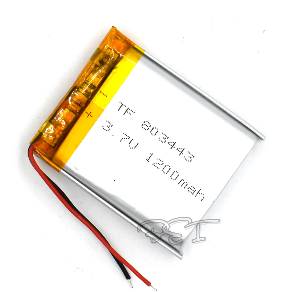 

10Pcs 3.7V Rechargeable 1200mAH 803443 Li-Polymer Lithium Ion Li-ion Battery For Toy GPS Mp3 Mp4 Speaker Reader Recorder Camera