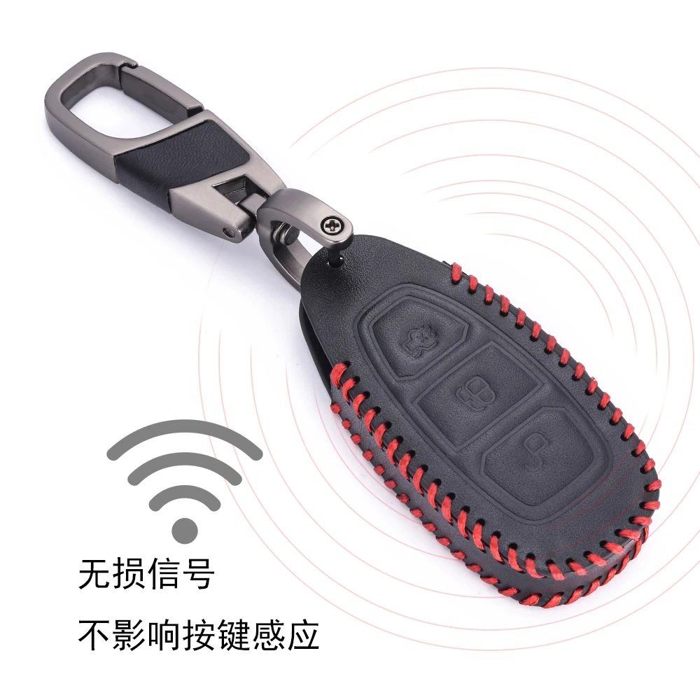 Carbon Cover For Ford Fiesta Focus 3 4 Mondeo Ecosport Kuga Focus ST Car Key Smart Remote Key Case Fob