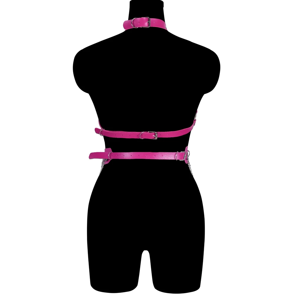 Sabuk Pedang Set Lingerie Seksi Bdsm Atasan Bra Harness Wanita Suspender Kulit Perbudakan Erotis Aksesori Rantai Garter Pernikahan