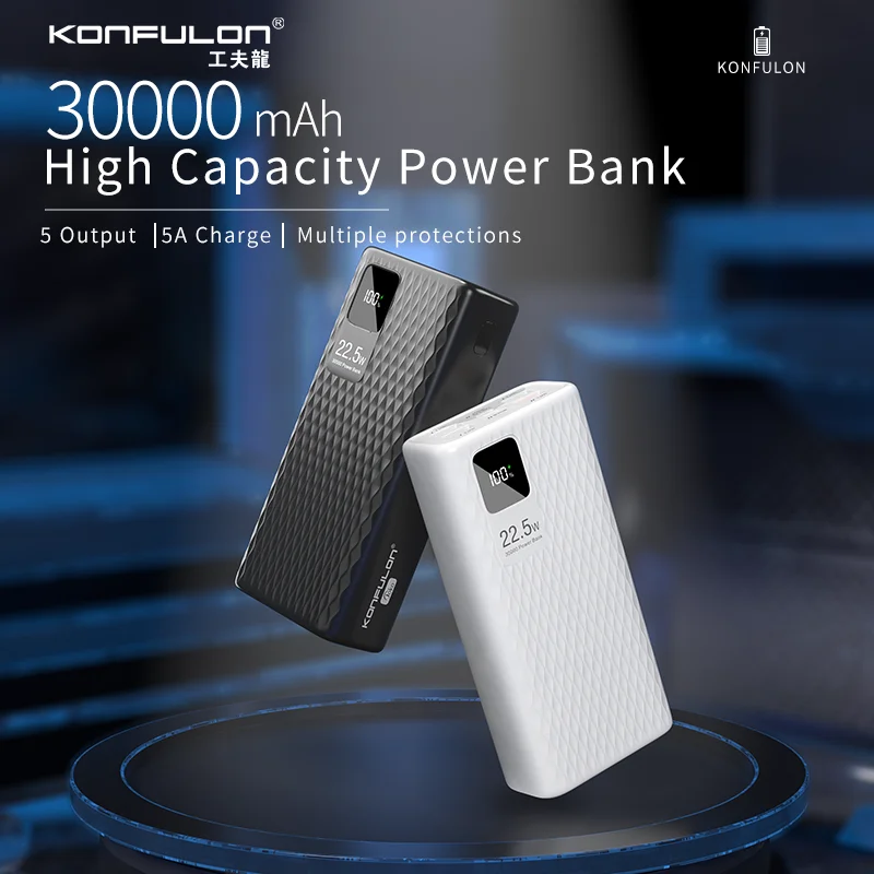 Power Bank 30000mAh con 20W PD 22.5W QC ricarica rapida Powerbank supporto FCP AFC VOOC 22.5 PoverBank portatile 20000mAh