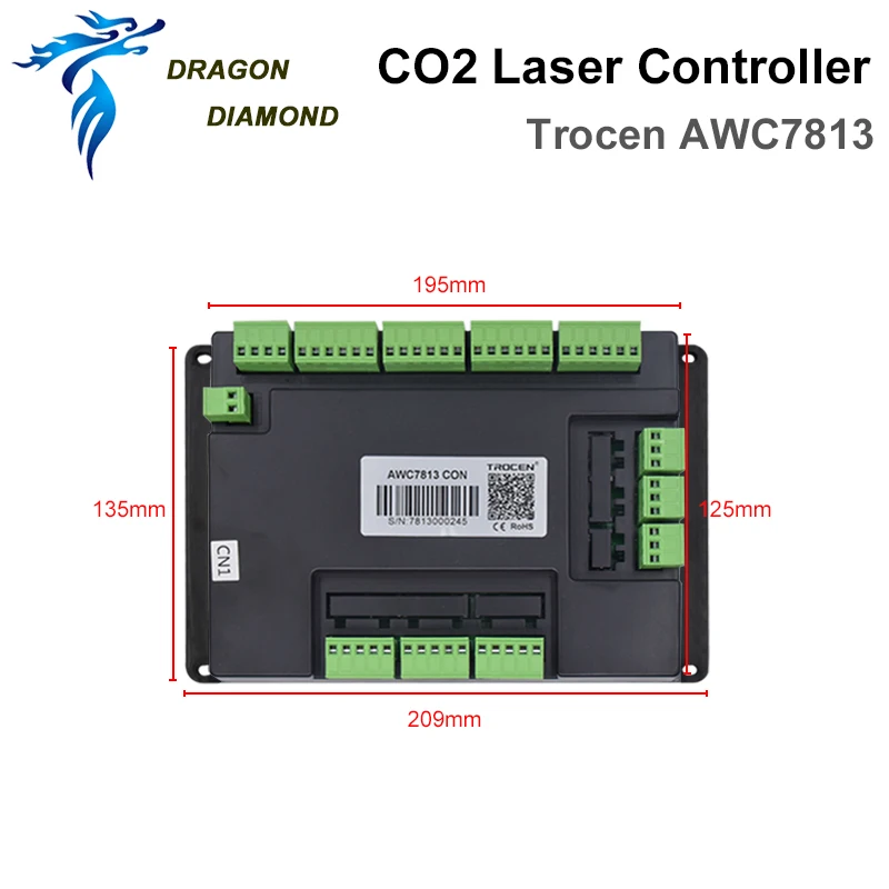 Trocen AWC7813 Co2 Laser Controller System for Co2 Laser Engraving Cutting Machine Replace 7AWC708C Lite ruida Leetro