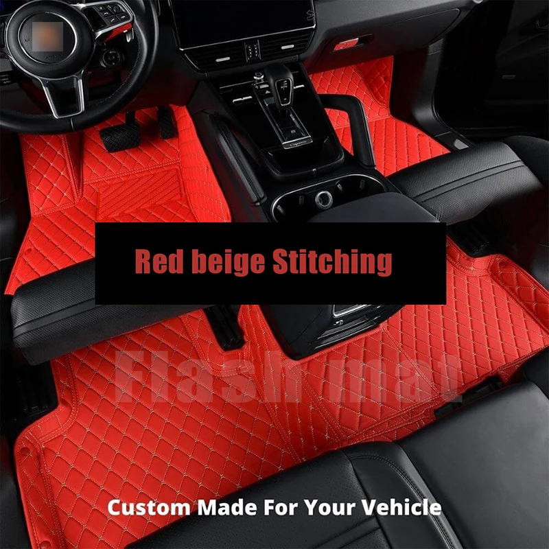 Custom Leather Car Floor Mats For Alfa Romeo All Models For Stelvio Giulia 4c Spyder Car Foot Mat Auto Carpets Covers Styling