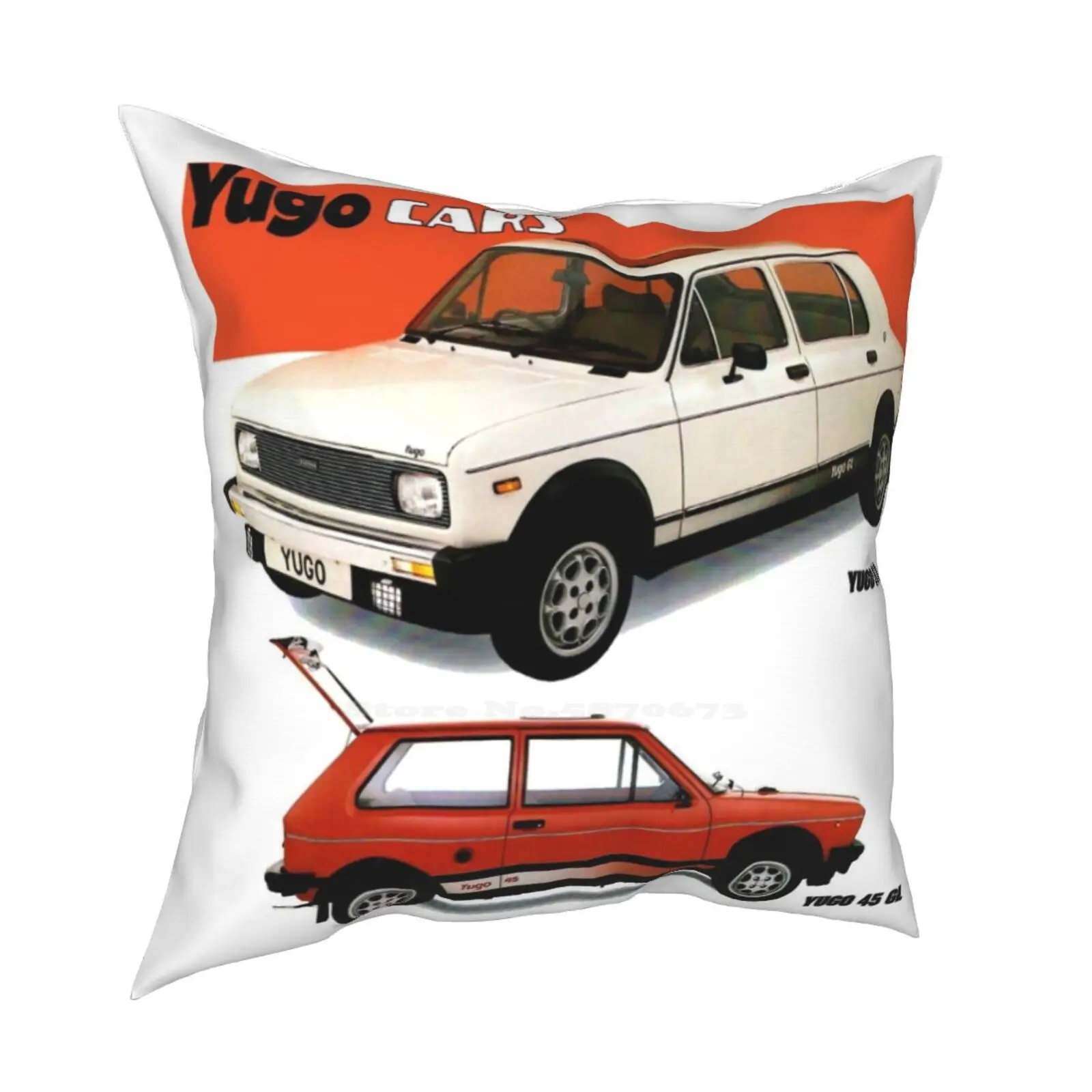 Yugo 513 Gl-Yugo 45 Gl Fashion Sofa Throw Pillow Cover Pillowcase 45 Zastava Yugoslavia Lada Skoda 1970S 1980S Dad Mum Fathers