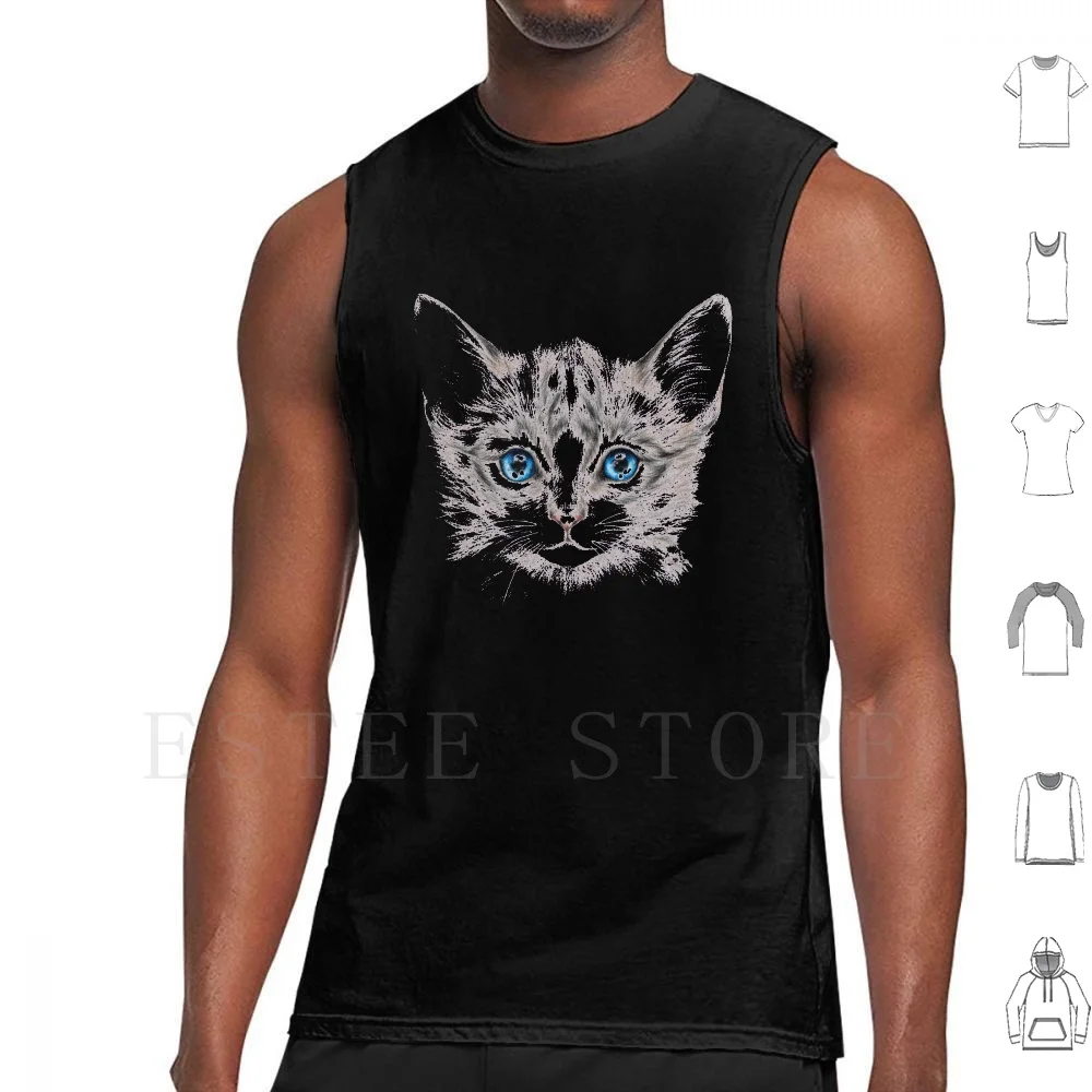 Cute Kitty Looking For You Tank Tops Vest Cat Nose Cat Cats Cat Cat Lovers New Cat Lover Cat Lover Animal Lovers Animal