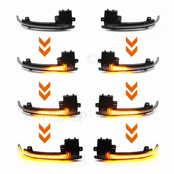 適用於Audi A4 A5 B8.5 RS5 B8 A3 8P RS3 動態方向燈 LED 閃光燈 RS4 Sline S5 流水式側後視鏡燈 2011-2016 10 最佳銷售 奧迪A4 B8動態LED方向燈 - №5