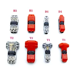 5Pcs I/T Type 1pin 2pin Quick Splice Scotch Lock Wire Connector for Terminals Crimp 22-18AWG Wiring LED Strip Car Audio Cable