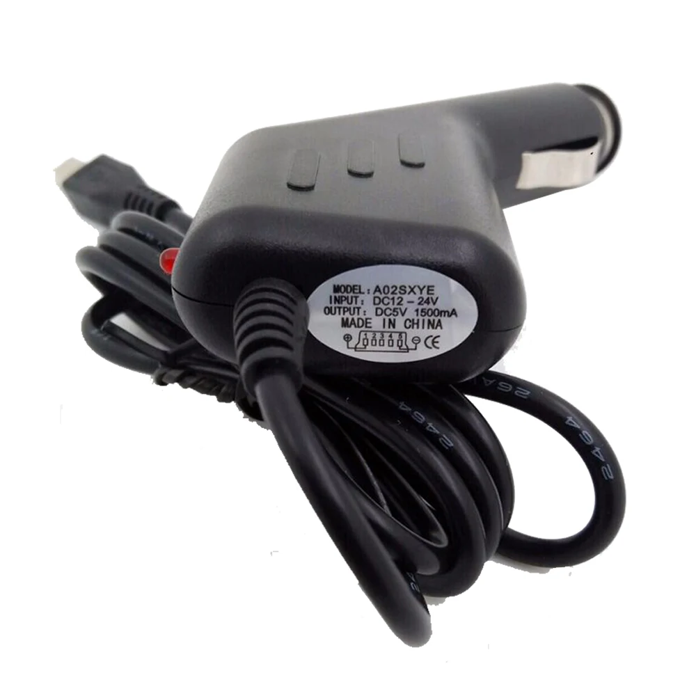 12V Universal Auto Ladegerät mini USB Power Adapter Schwarz Auto Zubehör Für GPS navigation