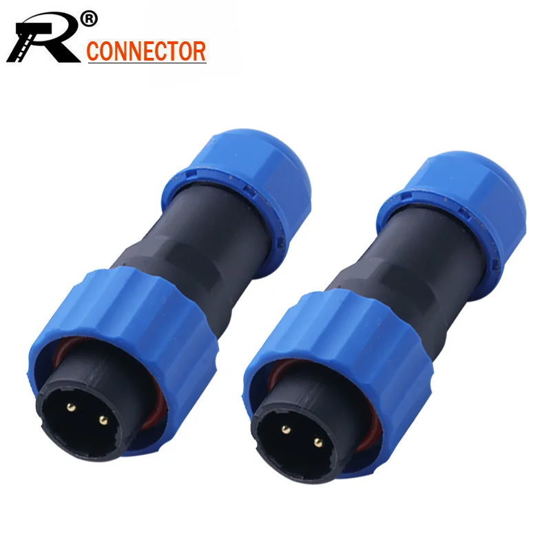 10pcs/lot IP68 Waterproof SD16 Aviation Male Plug 2/3/4/5/6/7/9 Pins IP68 SP16 M16 16MM Aviation Plug Wire Connector