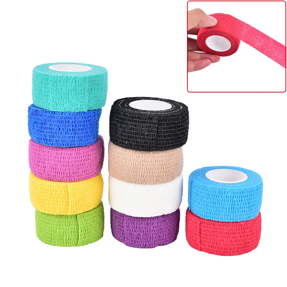 

1 RollS Colorful Self Adhesive Ankle Finger Muscles Care Elastic Medical Bandage Gauze Dressing Tape Sports Wrist Support