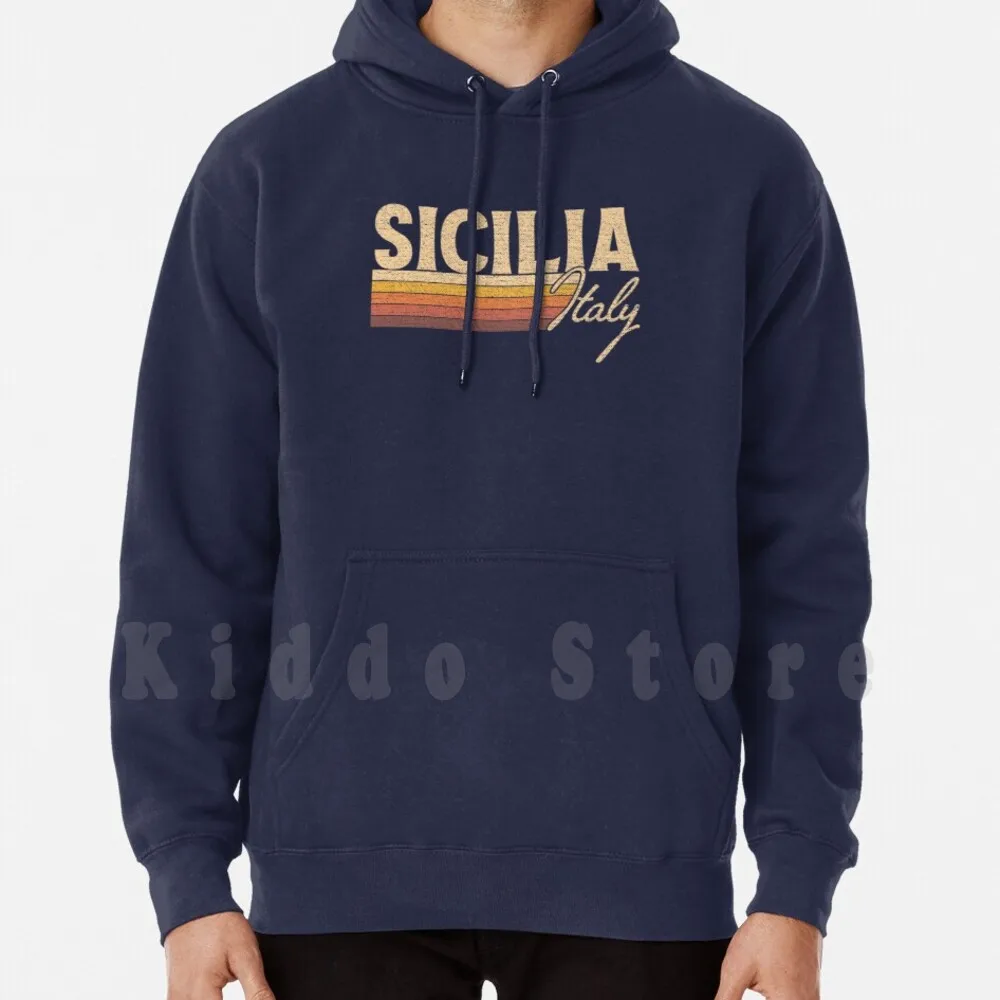 Sicilia Italy Hoodie Long Sleeve Sicilia Italy Sicilia Italy Sicily Italian Italia 1970s Vintage Retro