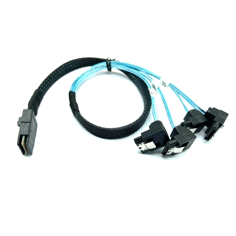 

SAS sata cable Mini SAS SFF-8087 36P to 4 Angle 90 Degree SATA 7P Cable Mini SAS Male To 4 SATA 7P Female 12Gbps Disk Data Cable