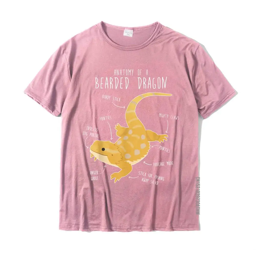 T-Shirt Anatomie d\'un Dragon Barbu pour Adulte, Amoureux des Reptiles et Lézards, en Coton, Cool, Impression Rife