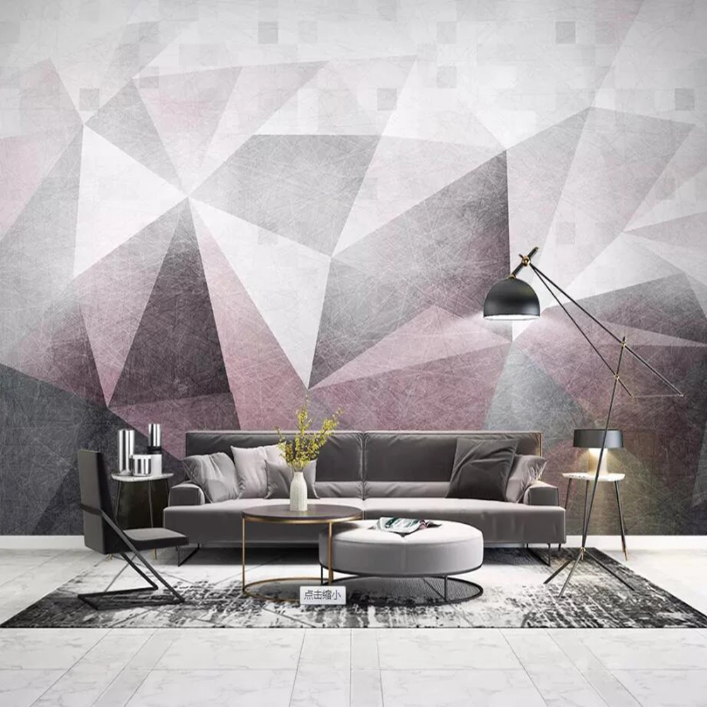 

Milofi custom wallpaper mural Nordic abstract lines geometric modern minimalist bedroom living room wall decoration wallpaper