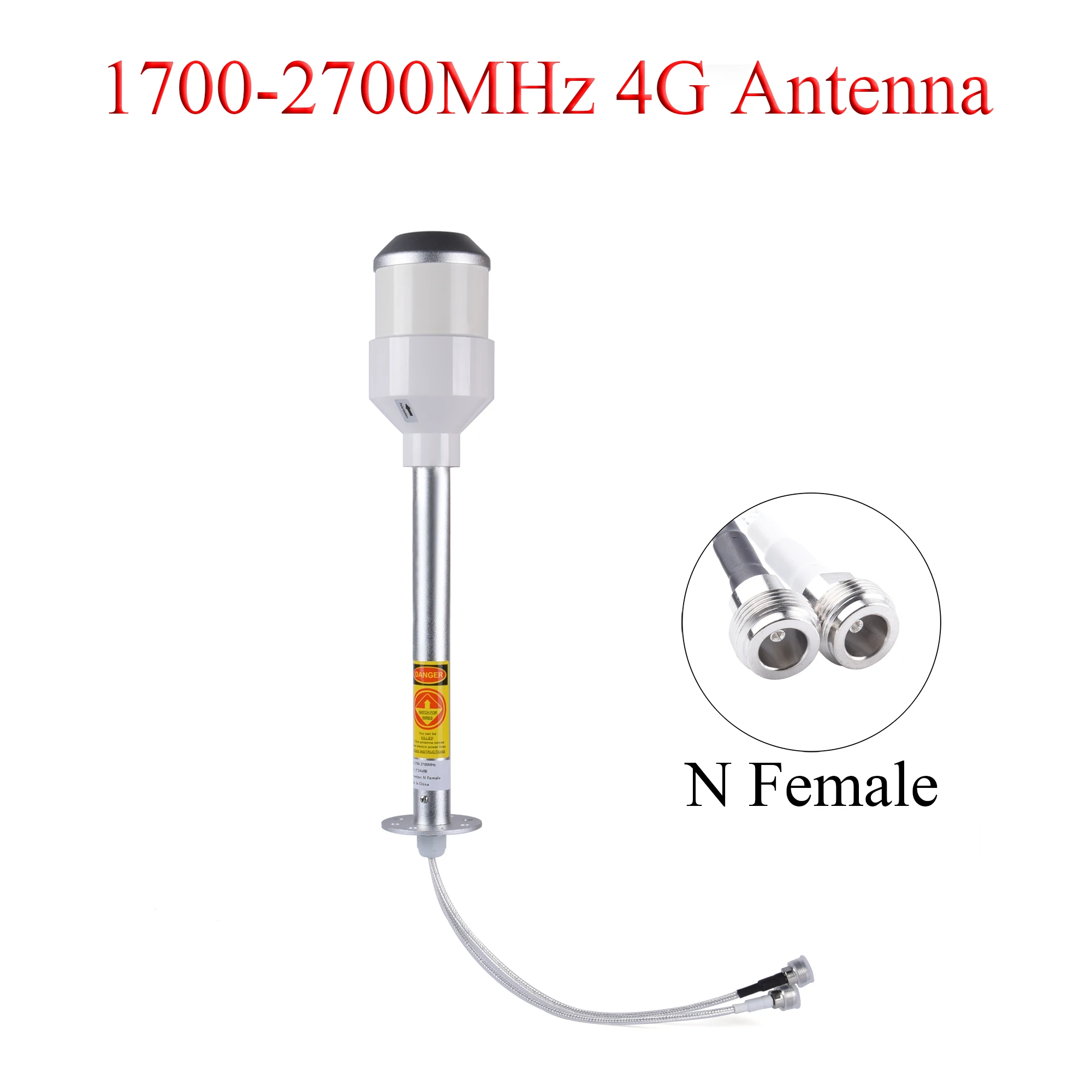 3G 4G LTE 2×24dBi Antenna 1700-2700MHz 2×N Female External Outdoor Antenna For Modem Router Signal Booster With Extension Cable