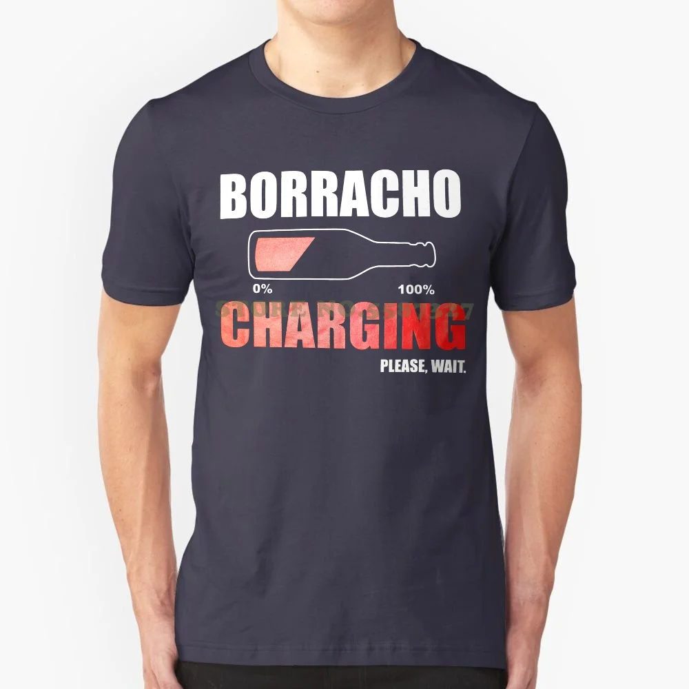 Cotton Shirts Cheap Wholesale Borracho Charging Mexican Chicano Hispanic Latino Humor Funny Men's T Shirt