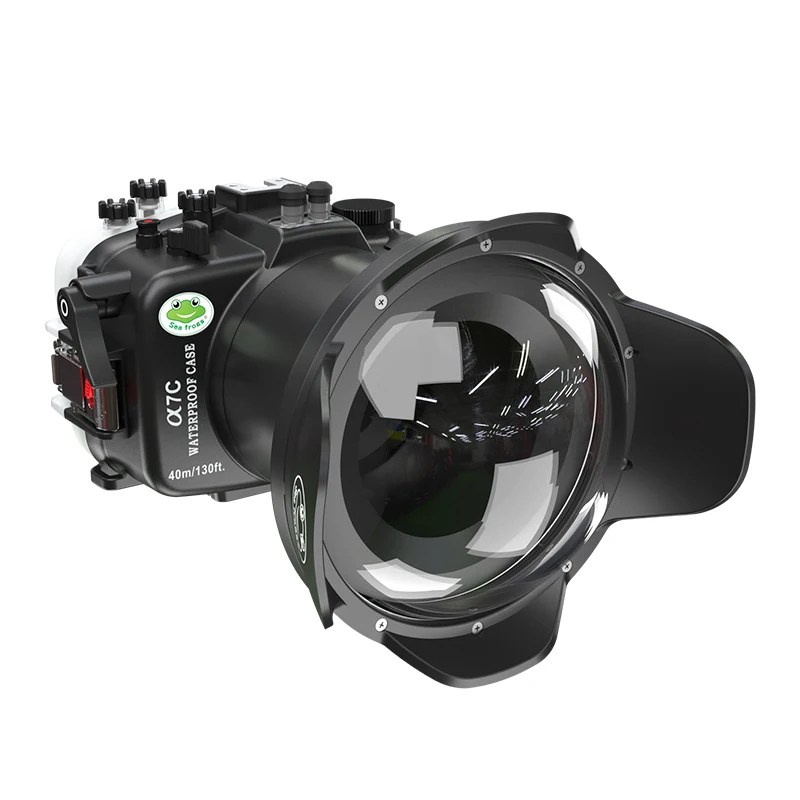 Seafrogs ดําน้ําสําหรับ Sony A7C 6 "dome16-35mm เลนส์กล้องกันน้ํายางสําหรับดําน้ํา