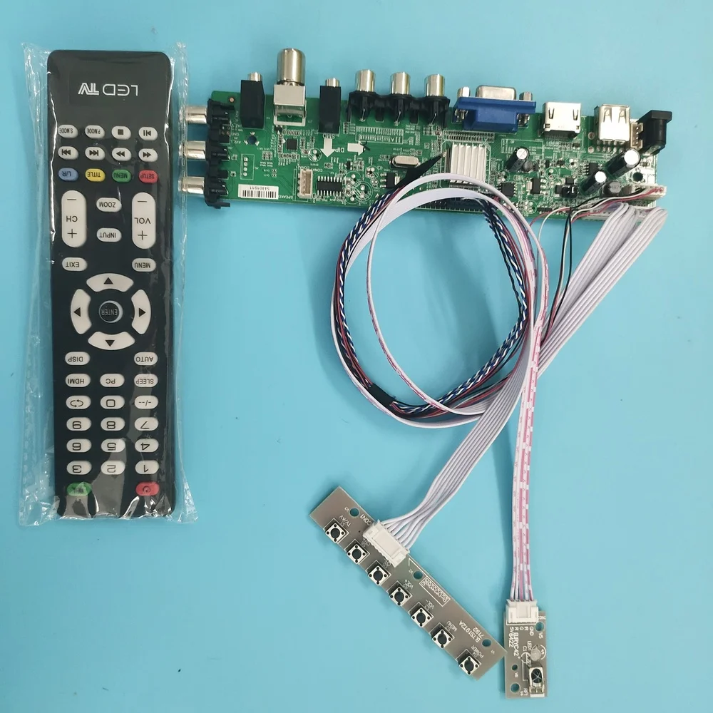 Kit For  LP156WH4(TL)(A1)/(TL)(N1) 1366X768 USB HDMI VGA remote LED DVB-T DVB-T2 TV Signal 40pin controller board digital 15.6