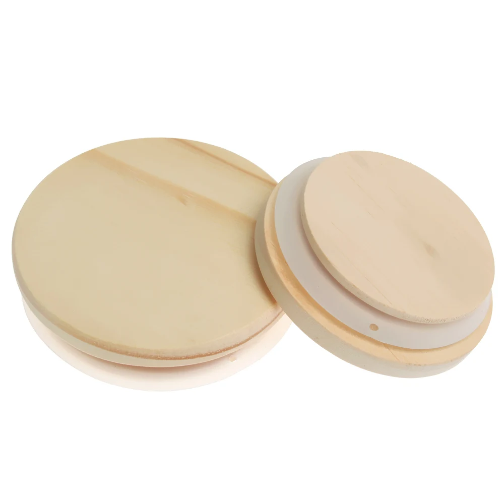 Wooden Bottle Sealing Caps Compatible Mason Jar Lid Wood Lids Wide Mouth Cover Canning Storage