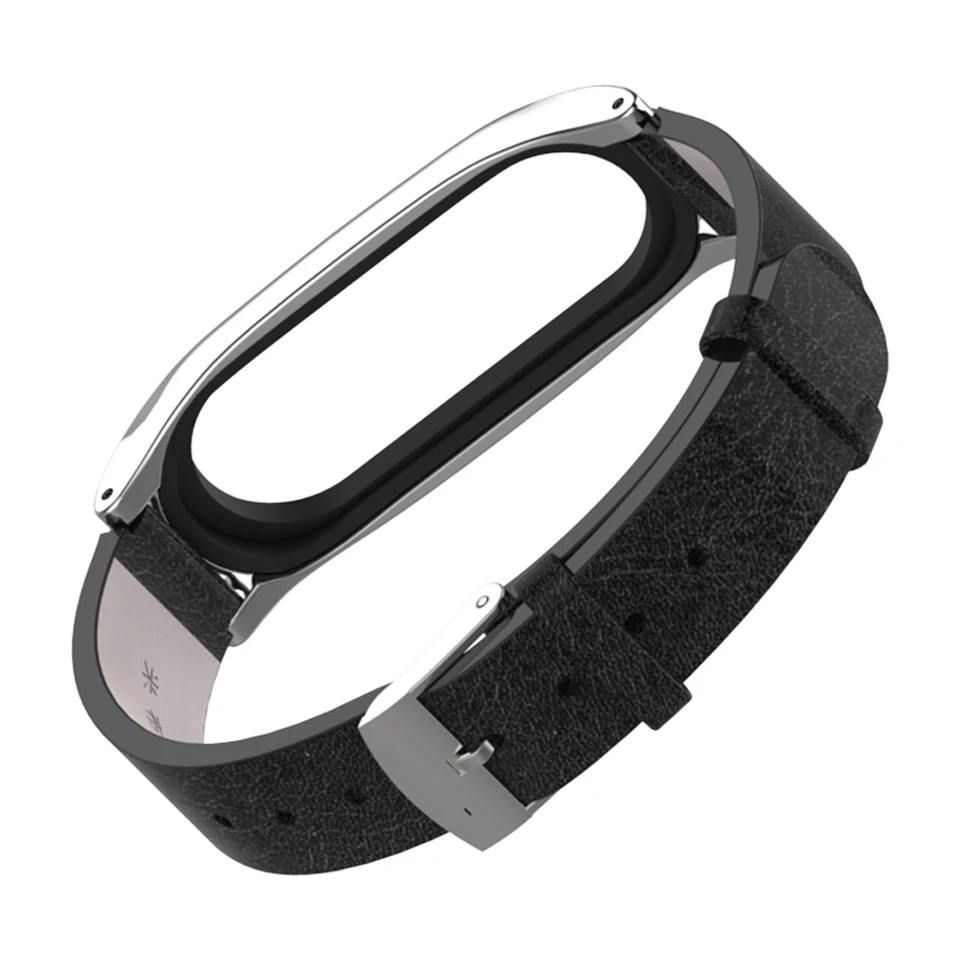 Cinturino per Xiaomi Mi Band 7 6 5 per Mi Band 4 bracciale cinturino da polso in pelle PU per Mi Band 3 braccialetti NFC Pulseira per Mi 5 Band