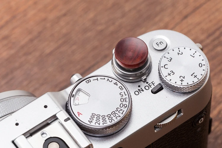 Wooden Wood Concave Surface Shutter Release Button for Fujifilm X100V XT4 X100F XT30 20 XPRO2 XE3 M10P Fuji X100F