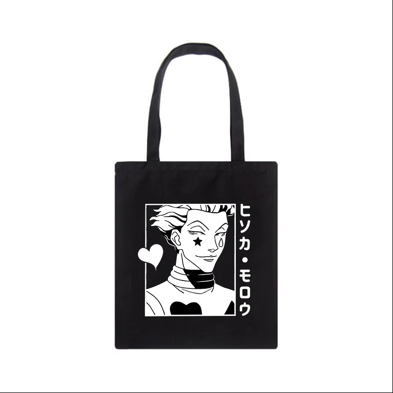 Japanese Hunter x hunter kurapika Anime canvas bag shopper bag Cartoon Letter print large capacity punk Vintage shoulder bags