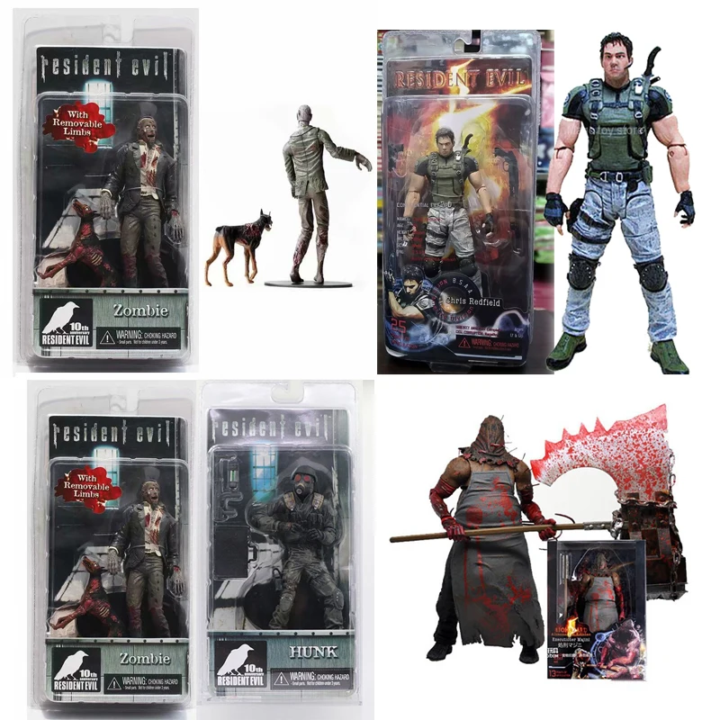 NECA Redfield Hunk Zombie Chris Character Chris Redfield Biohazard Executioner Majini  Action Figure Model Toys 18cm