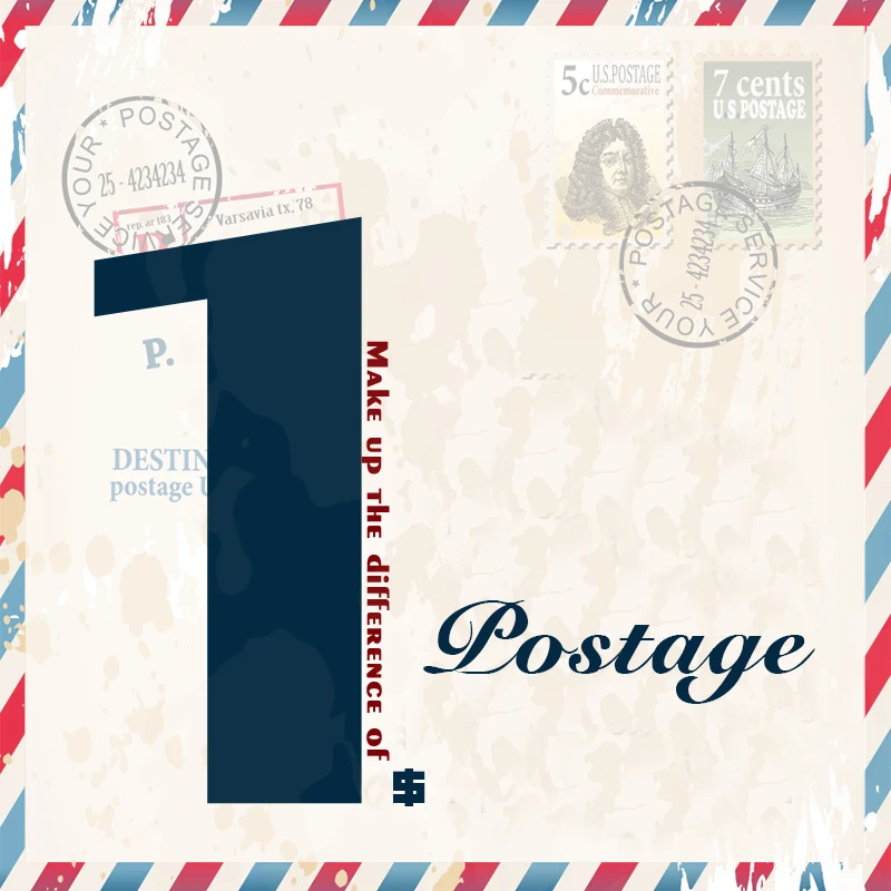 Compensar a diferença de postagem ou preço; 1 usd