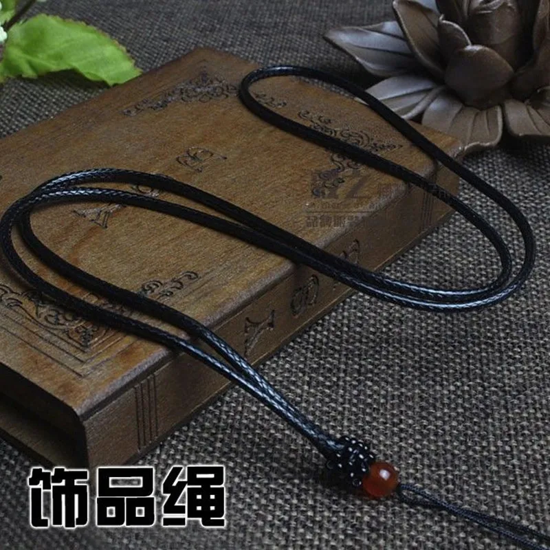 0.5 0.8 1.0 1.2 1.5 2.0 2.5mm  Black Waxed Cord Waxed Thread Cord String Strap Necklace Rope Beads for Jewelry Making