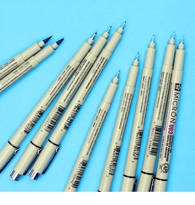 SAKURA/Sipa Pigma Micron Stift Nadel Zeichenstift 003 005 01 02 03 04 05 08 10 12 1 2 Pinselstift Wasserdichtes Kunsthandgezeichnetes Design – Detail 9