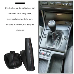 Car Shift Gear Stick Dust-proof Cover Manual Handbrake Gaiter Shift Boot Black Leather Boot For BMW E30 E36 E34 E46 Z3