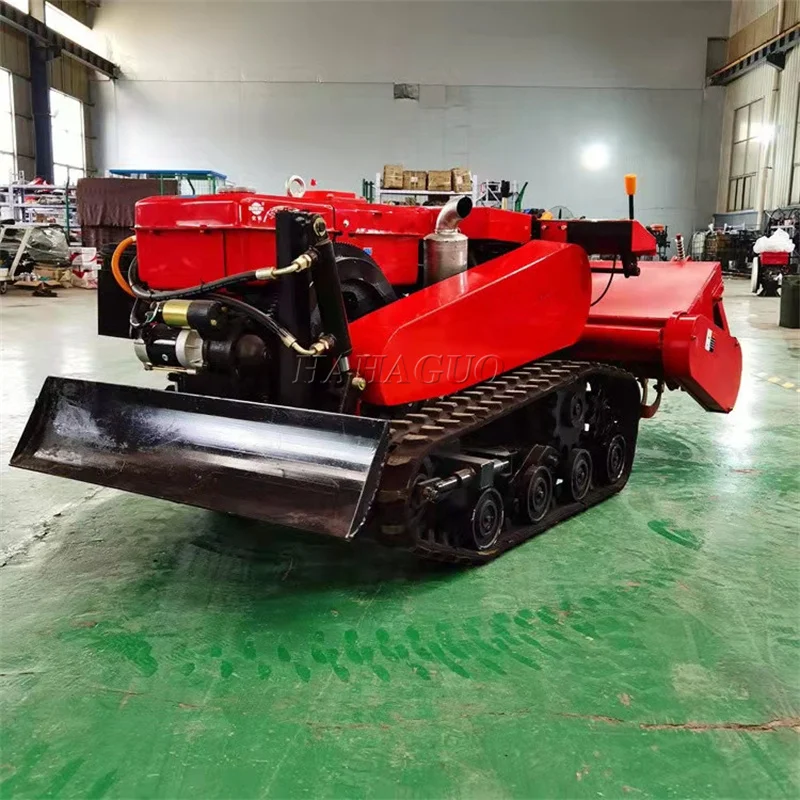 Agriculture Machinery 35HP Diesel Crawler Rotary Tiller Cultivator Durable Rotary Tillage Machine