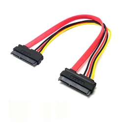 OULLX-Cable adaptador SATA hembra a hembra, convertidor de 22 pines Sata con 7 pines + 15 pines hembra a macho, Cable de datos de alimentación SATA de 30/50cm