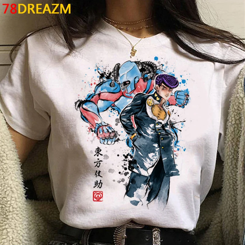 Jojo Bizarre Adventure t shirt male japanese couple clothes casual graphic tees  top tees harajuku kawaii