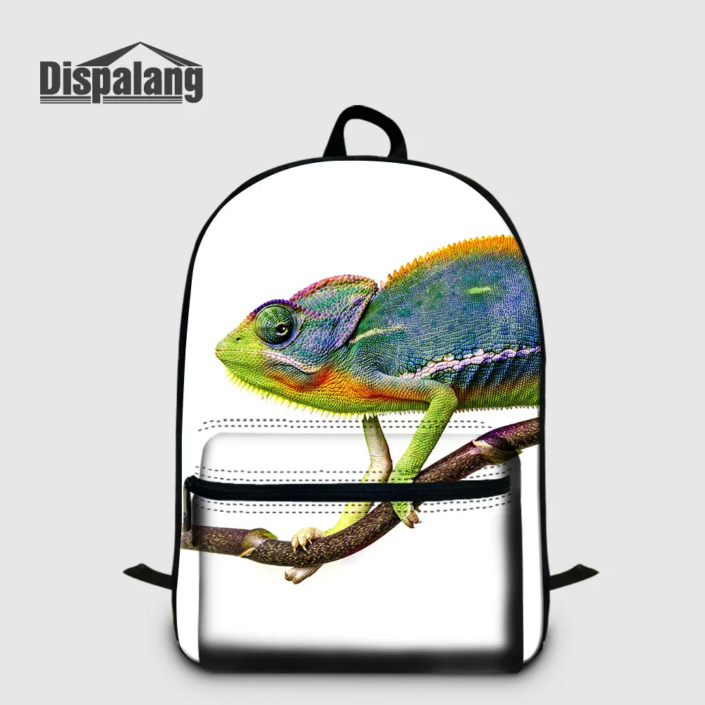 Student Shoulder Bagpack Animal Lizard Custom Laptop Backpack Men Travel Rucksack Children Canvas Mochila Bookbags Drop Shipping